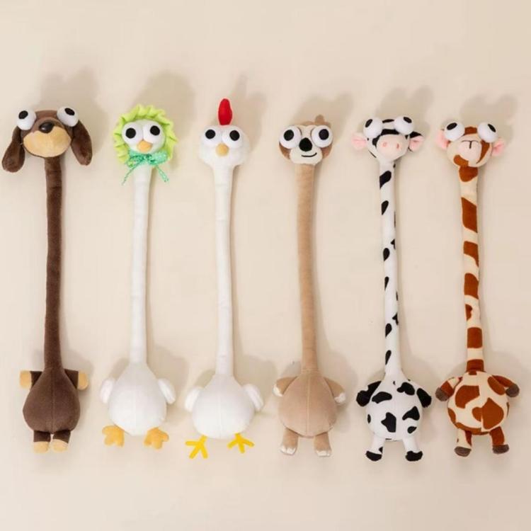 Long necked plush toy